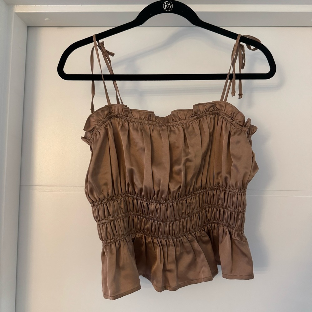 Francesca’s Collections Mi Ami Brown Tan Top